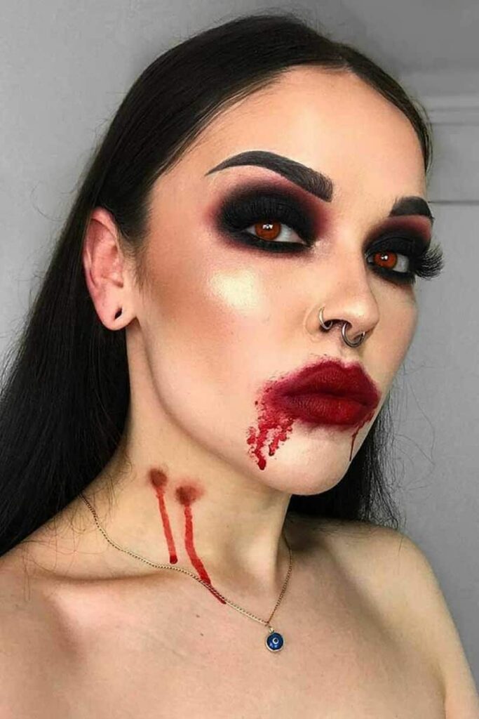 Trucco vampira Halloween