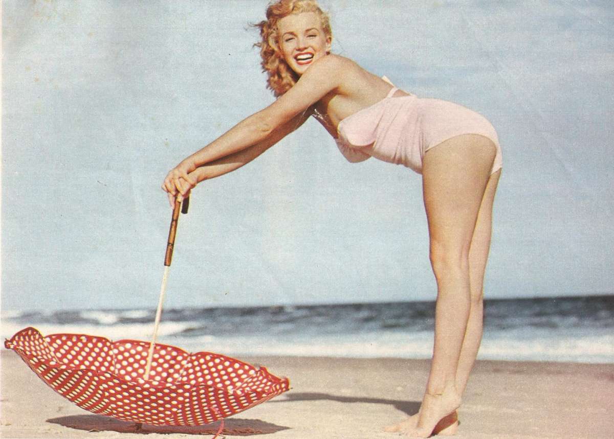 Marilyn Monroe e il suo ombrello a pois