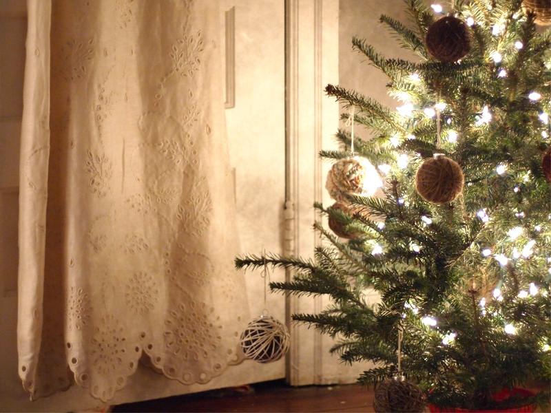 Palline di Natale con lo spago