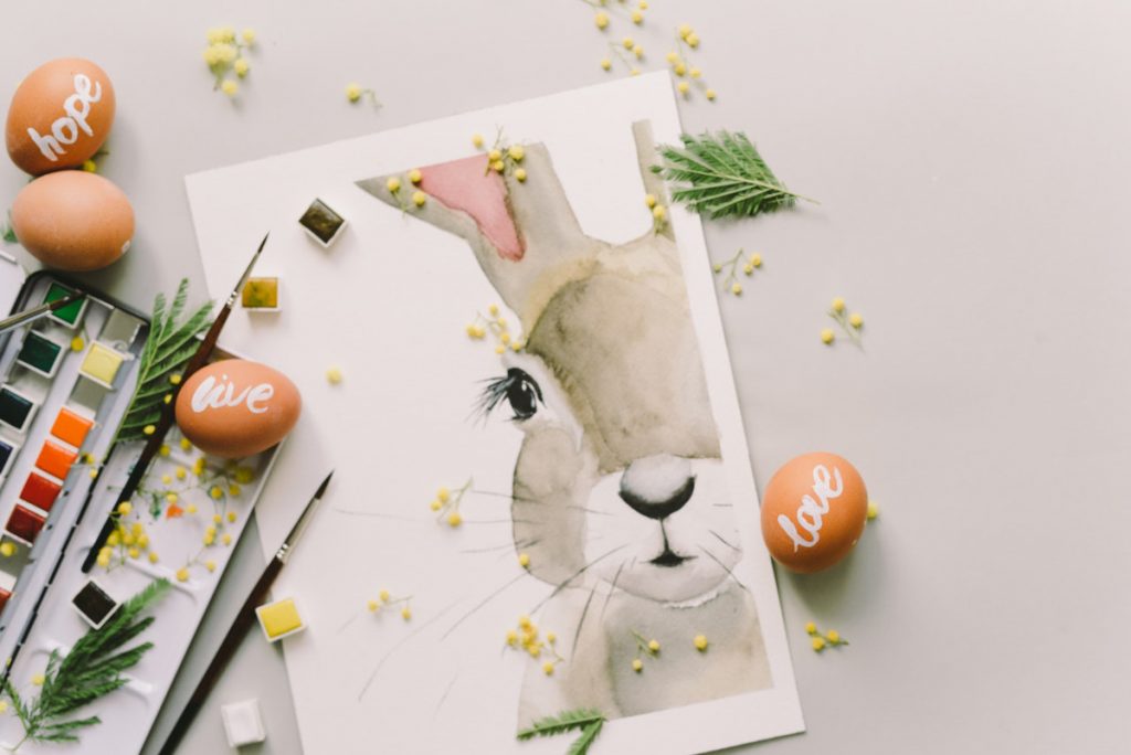 disegno coniglio per Pasqua
