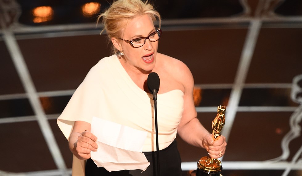 Oscar 2015: Il discorso di Patricia Arquette e l’entusiasmo di Meryl Streep