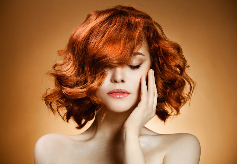 Beauty Portrait. Curly Hair