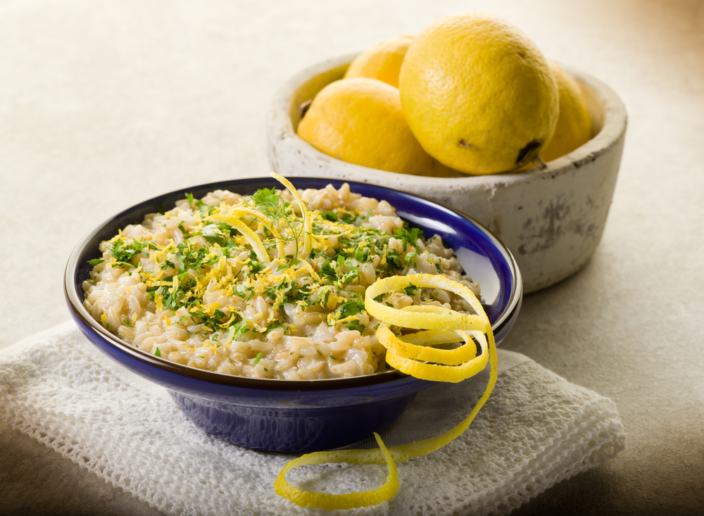 Risotto al limone, ricetta light