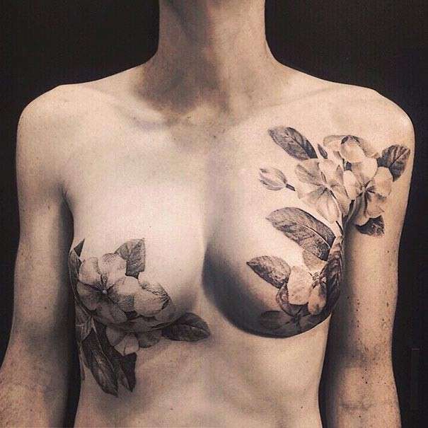 Un tatuaggio artistico post mastectomia