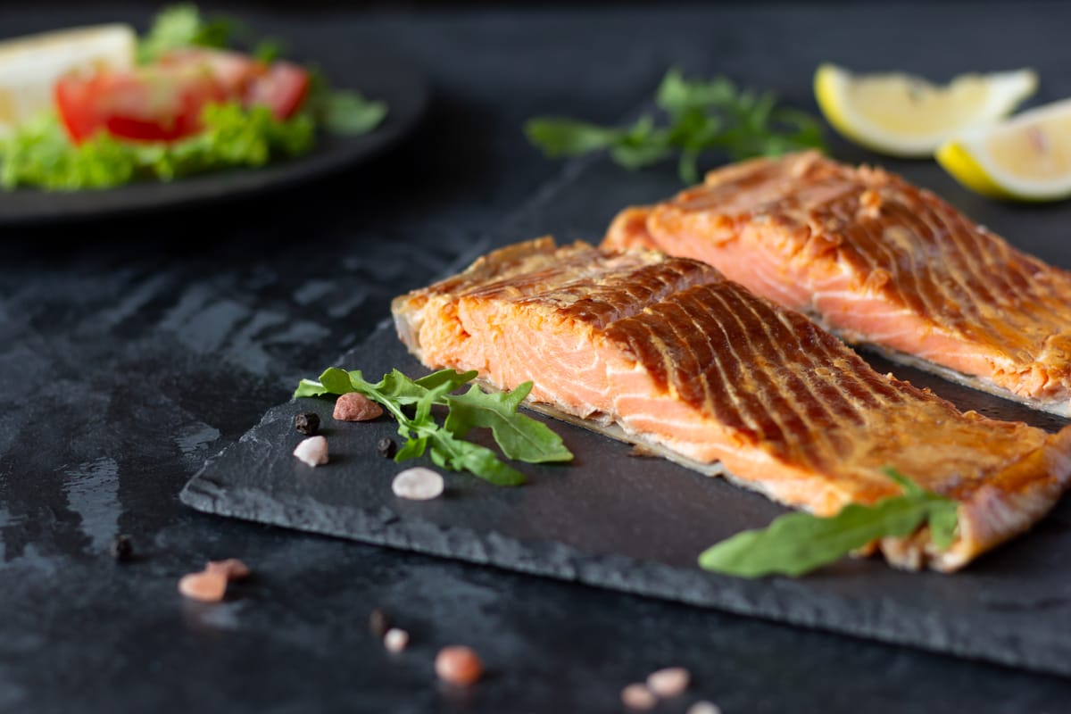 Trancio di salmone affumicato