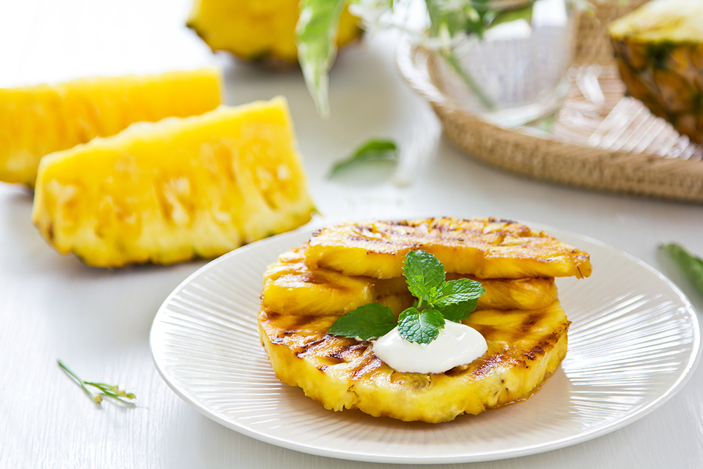Ananas alla griglia, ricetta light