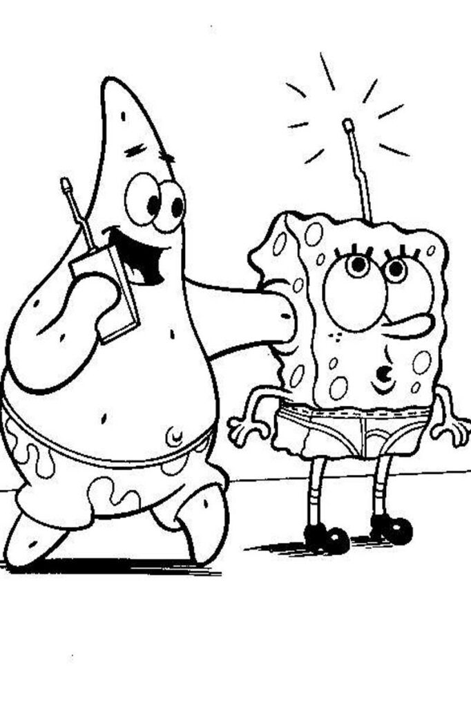 spongebob da colorare