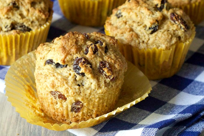 Muffin all’uvetta, ricetta light