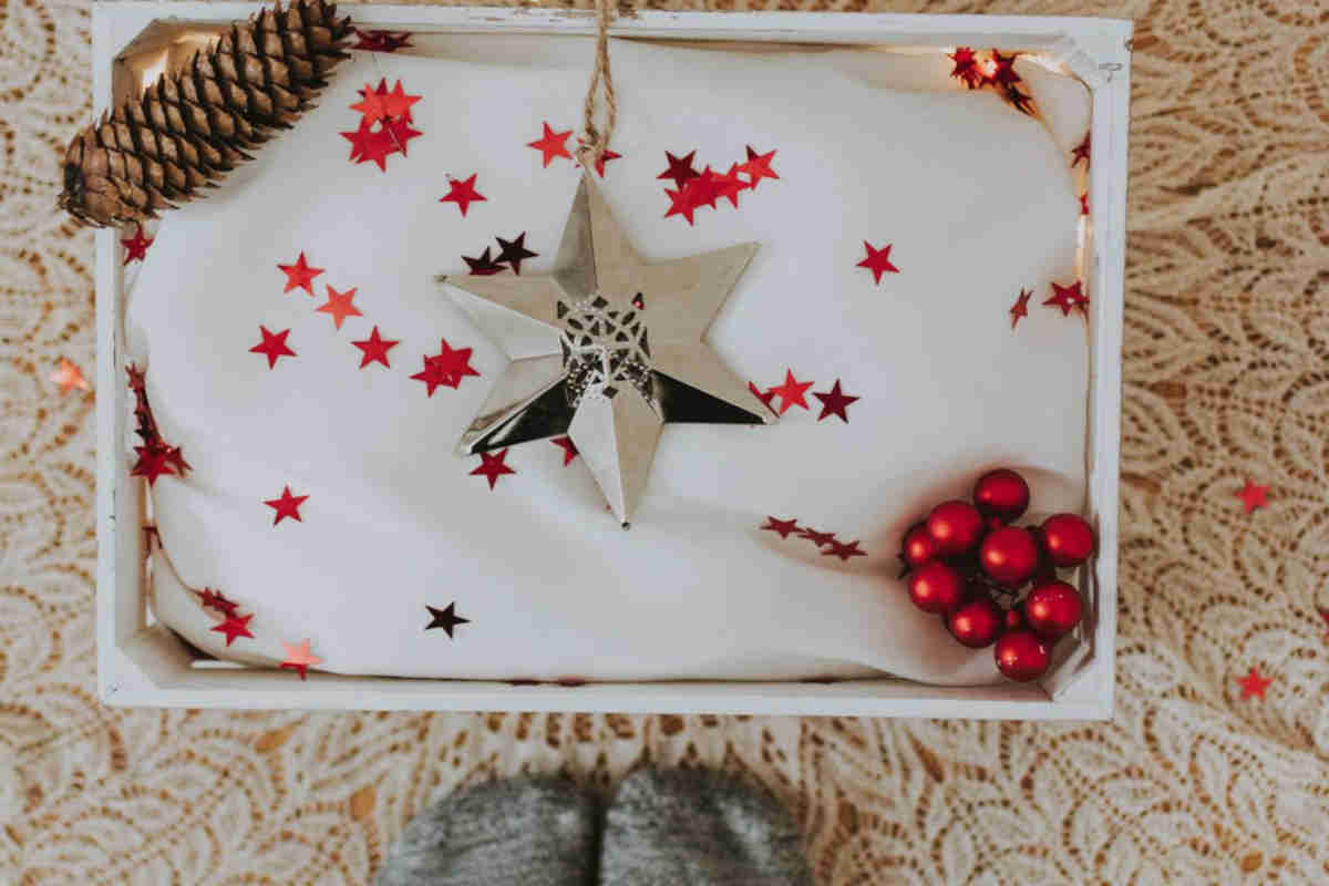 Stella di Natale con riciclo creativo