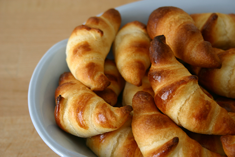 Mini croissant per la colazione, ricetta light