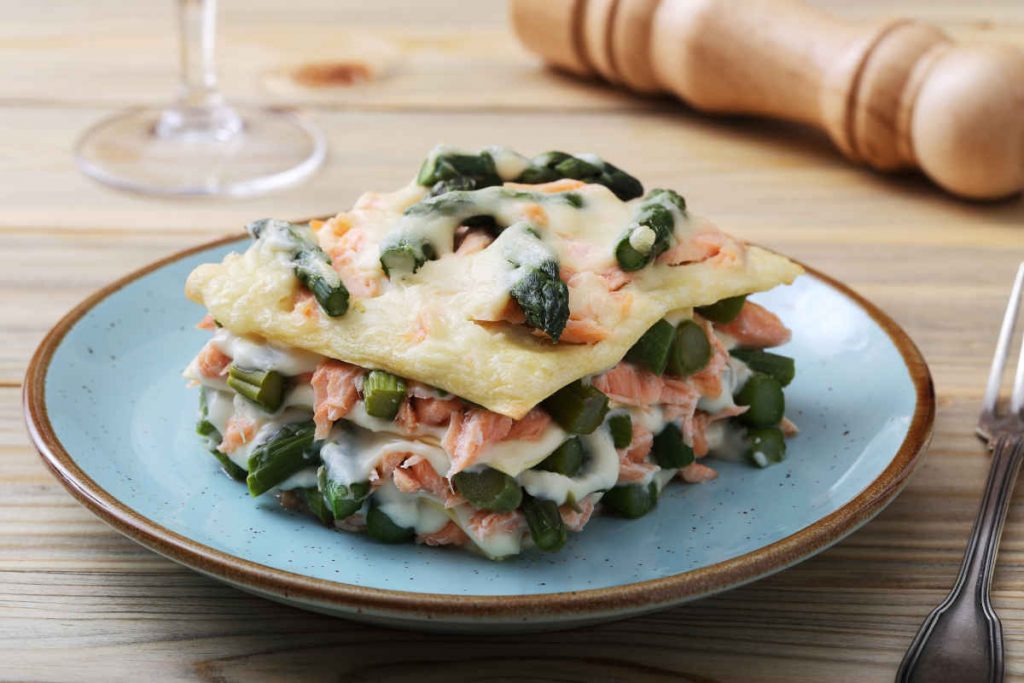 lasagne asparagi e salmone
