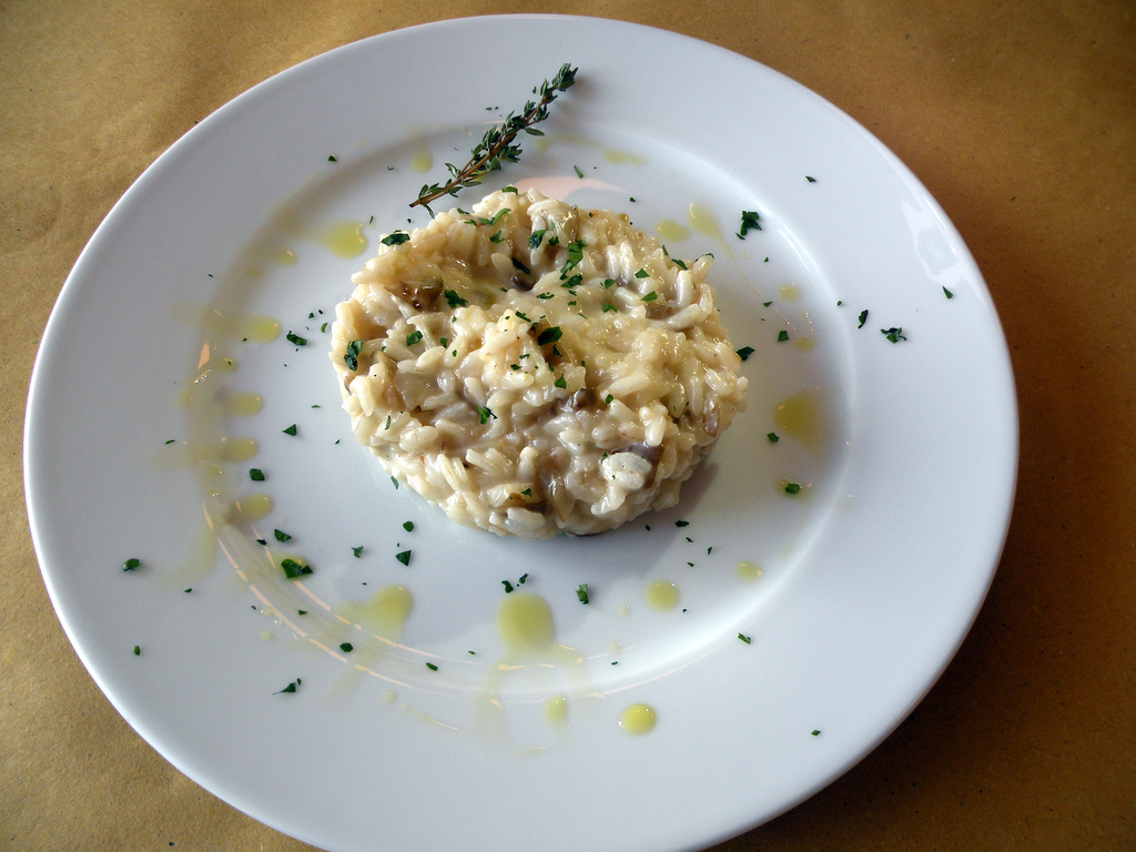 Risotto al topinambur e prezzemolo, ricetta light