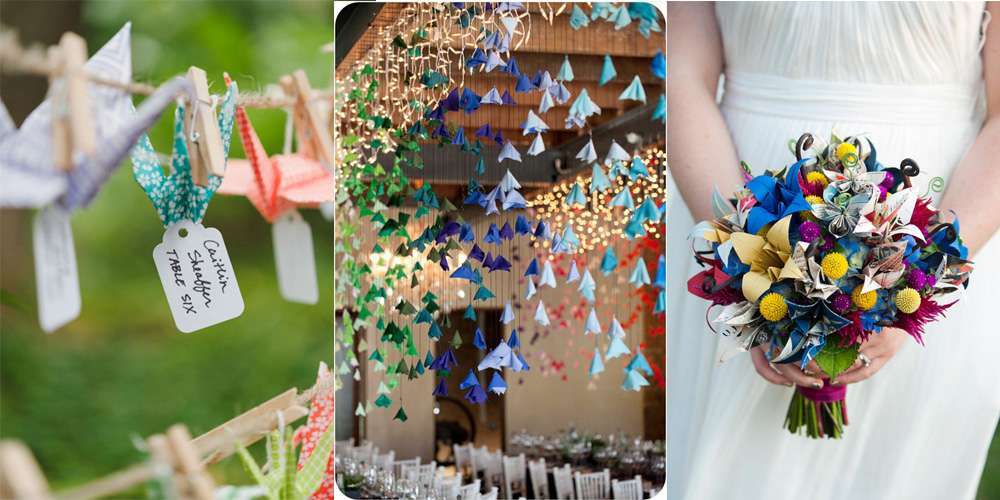 Decorazioni per il matrimonio con gli origami: idee e consigli [FOTO]