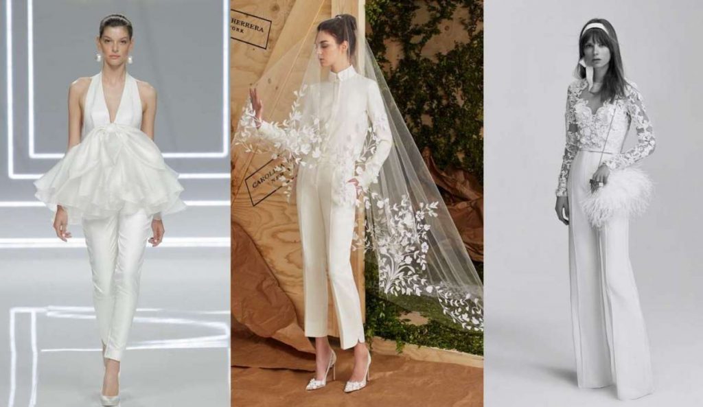 Abiti da sposa con pantaloni, la nuova tendenza [FOTO] | Pourfemme