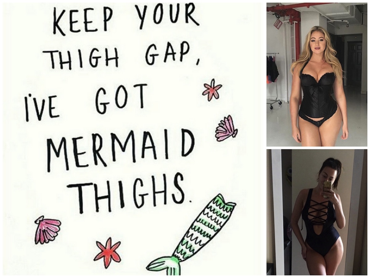 Mermaid thigs, il nuovo trend positivo che rimpiazza il thigh gap sui social