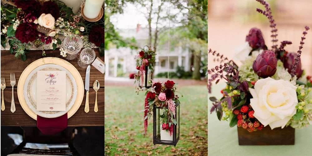 Decorazioni per il matrimonio bordeaux: idee e consigli [FOTO]