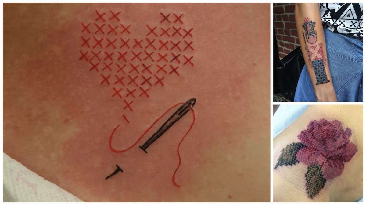 Tatuaggi 2017: #crossstitchtattoo, i tattoos a punto croce [FOTO]