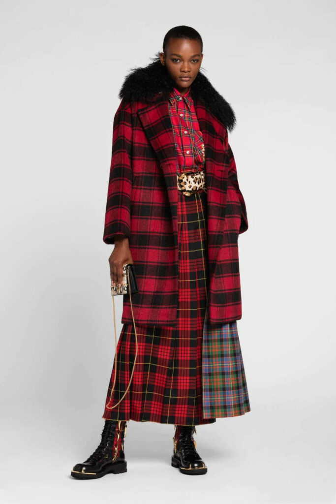 tartan maxi roberto cavalli