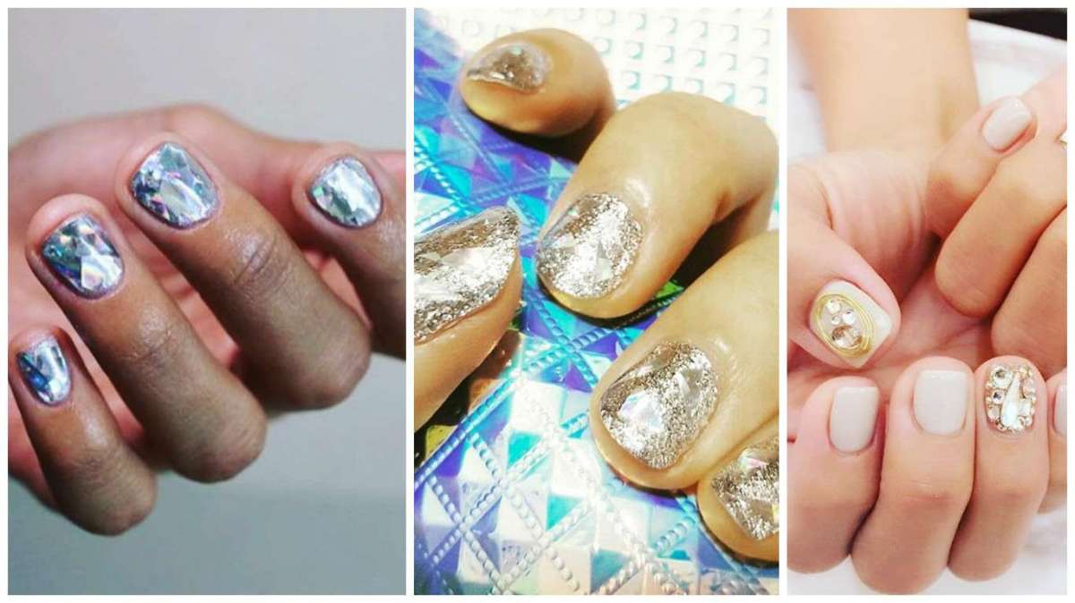 Unghie diamante: le idee più glamour per la nuova tendenza delle #diamondnails [FOTO]