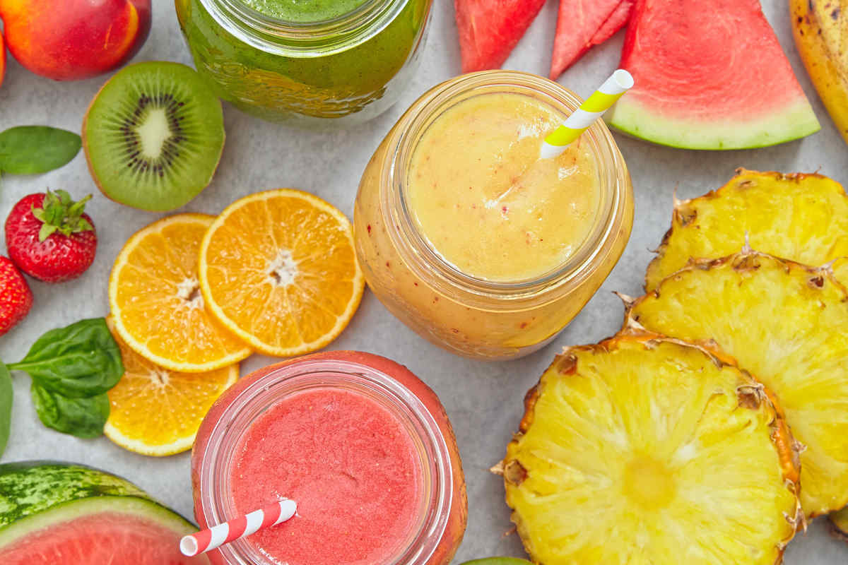 frutta di stagione e frullati