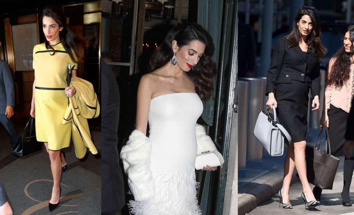 Amal Clooney incinta: lo stile e i look premaman più belli e chic