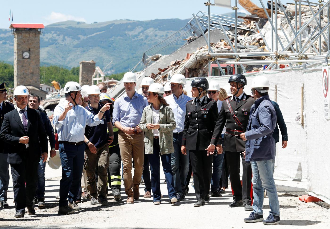 Justin Trudeau ad Amatrice per le vittime del terremoto