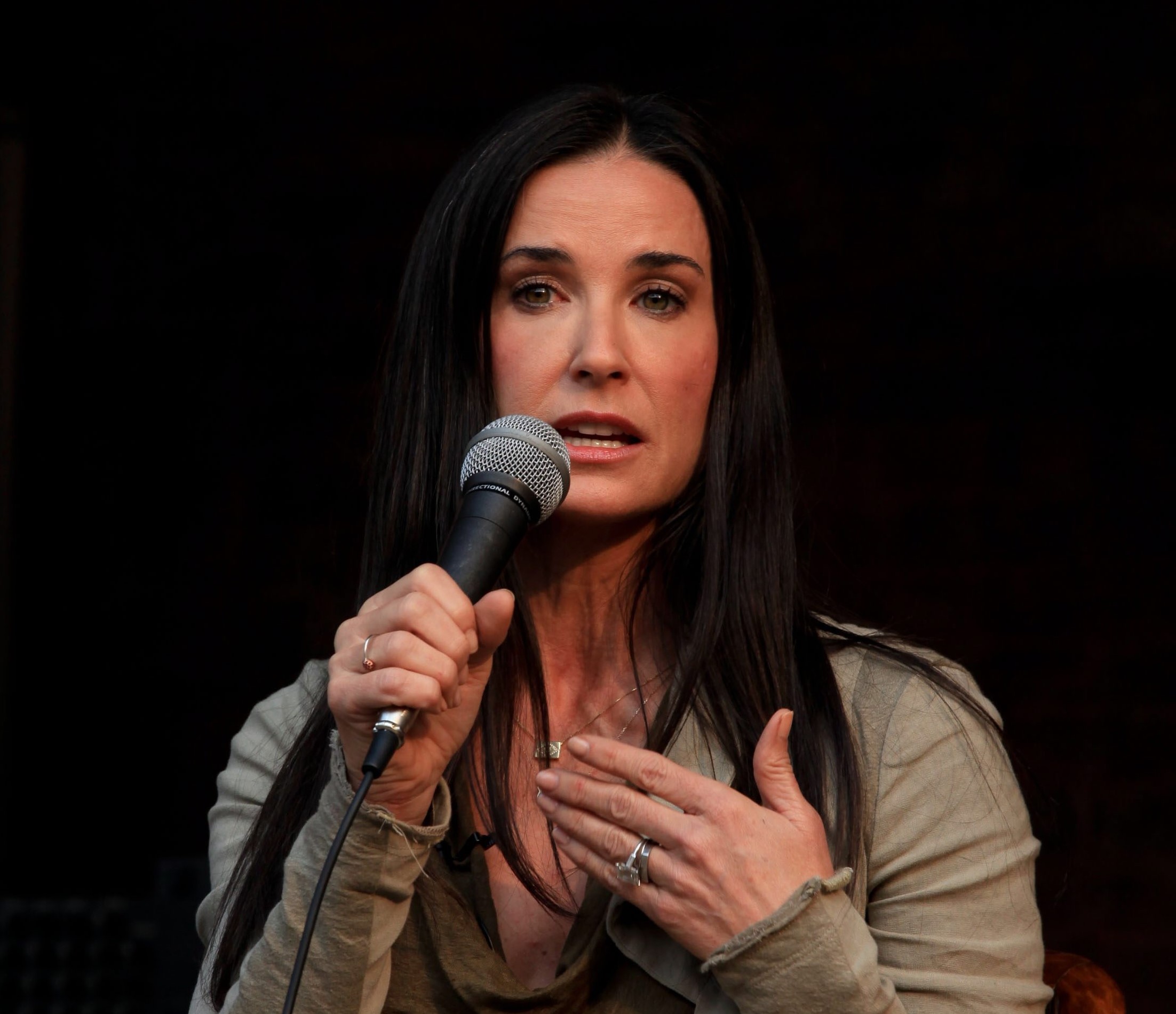 Demi Moore visits Nepal, as part of an anti trafficking campaign