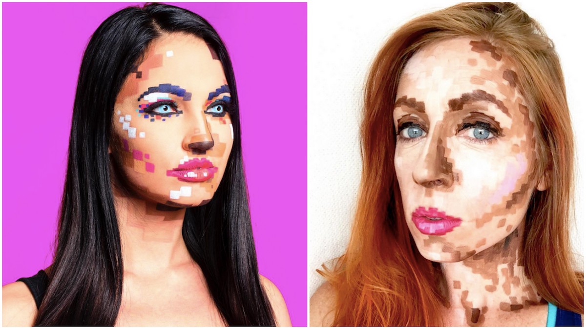 Make-up effetto pixel: la nuova tendenza geek in arrivo da Instagram