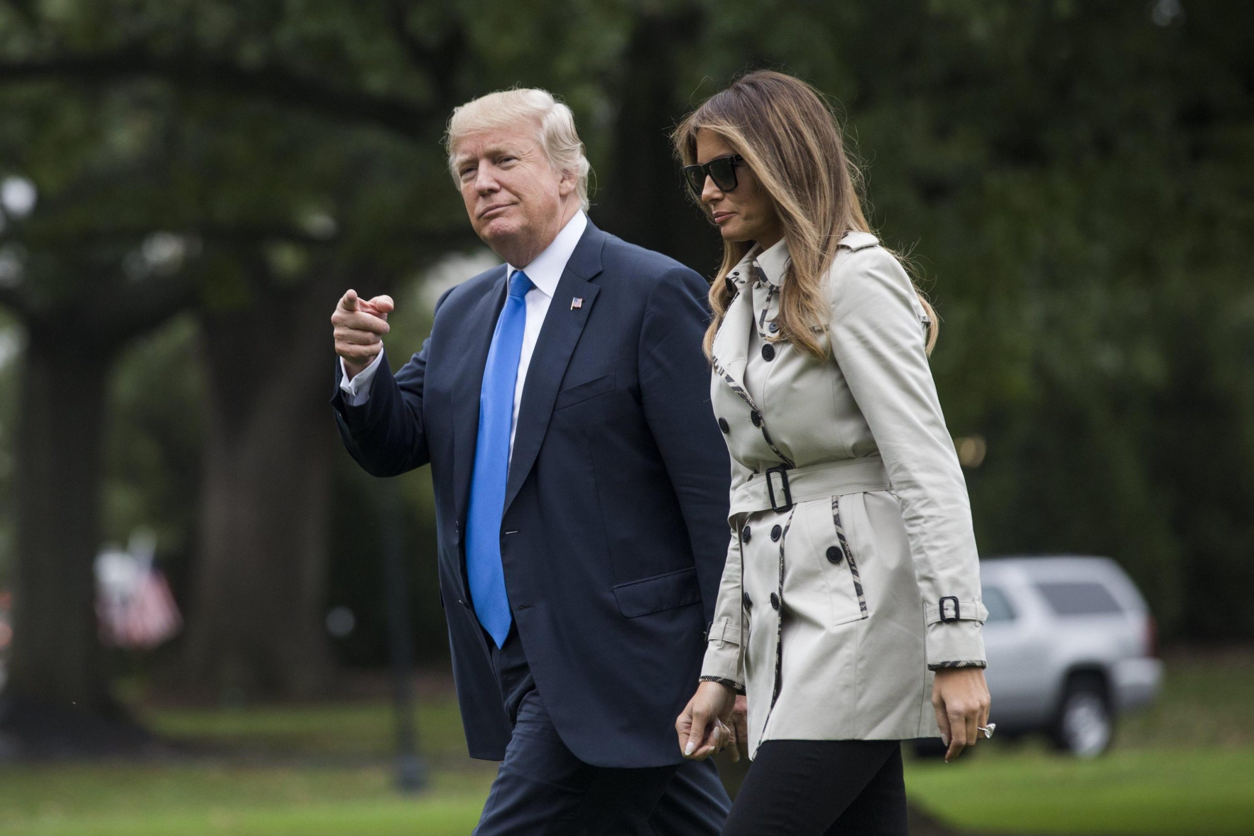 President and First Lady Return to White House