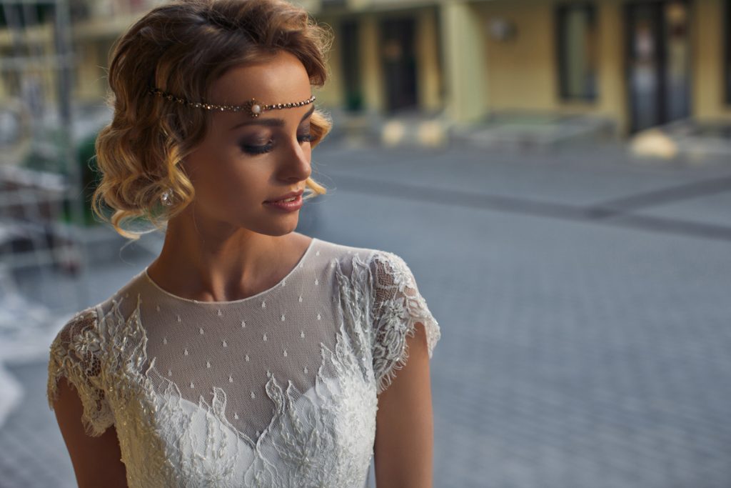 sposa con capelli mossi