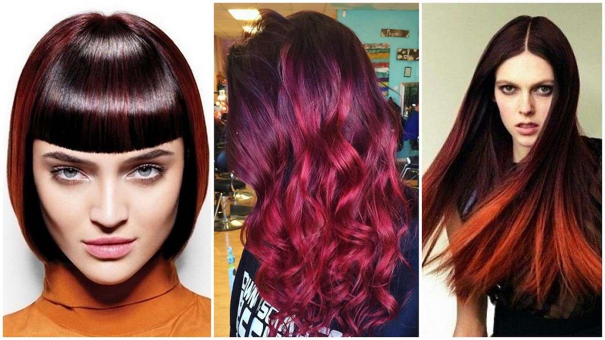 Shatush rosso per capelli castani e neri: le tonalità più belle