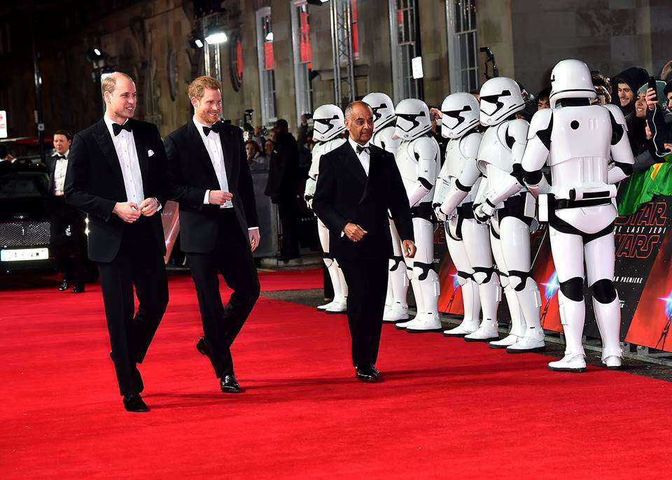 William e Harry, uscita da single alla prima di ‘Star Wars: Gli Ultimi Jedi’