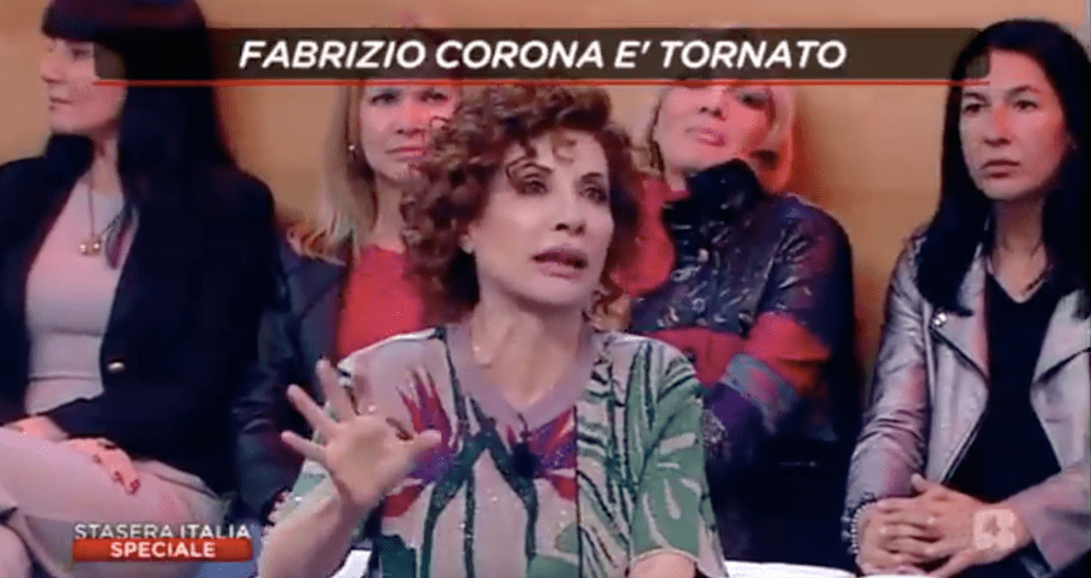 Fabrizio Corona sbotta in diretta tv contro Alda D’Eusanio