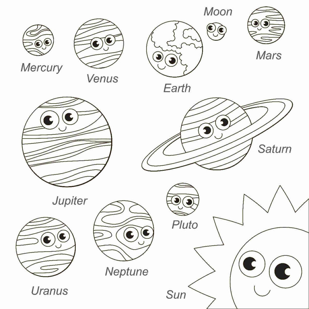 Disegni di pianeti per bambini