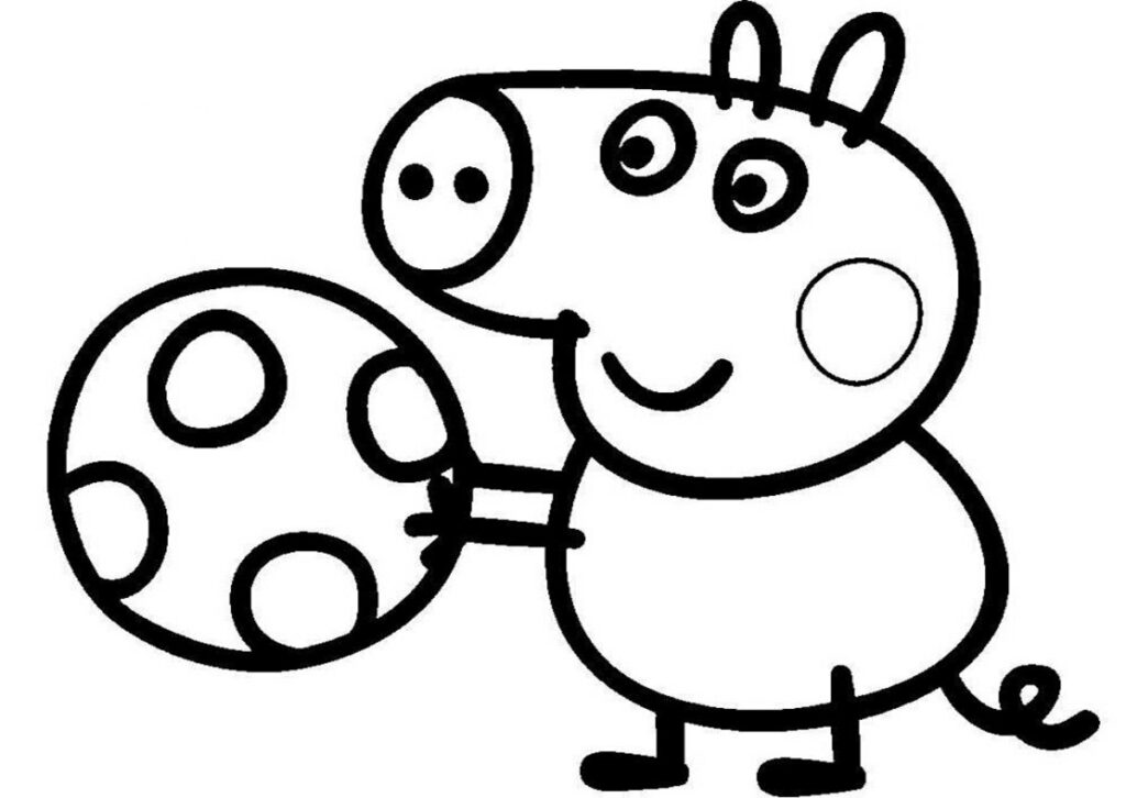 Peppa Pig da colorare per bambini