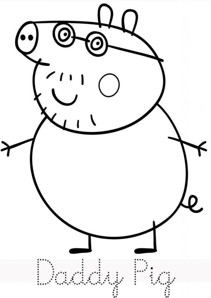 Peppa Pig da colorare per bambini