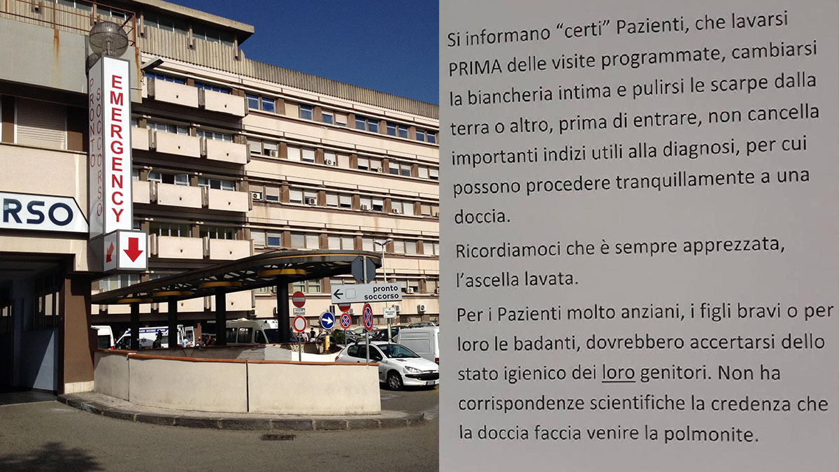 Messina, avviso del primario ai pazienti: ‘Lavatevi prima delle visite’. Il web si divide