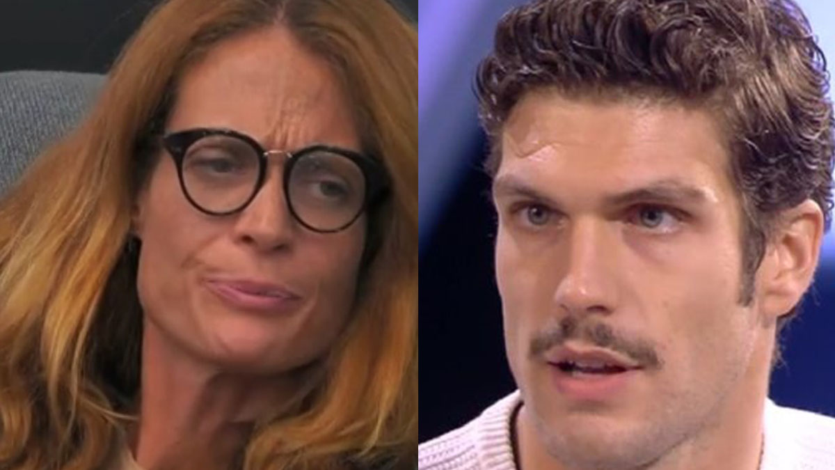 Elia Fongaro saluta Jane Alexander al GF Vip: bacio a stampo, poi il gelo in diretta