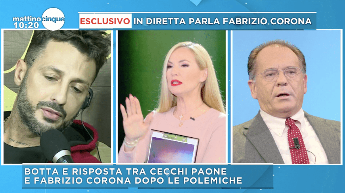 Fabrizio Corona contro Alessandro Cecchi Paone: ‘La signorina si sta arrabbiando’