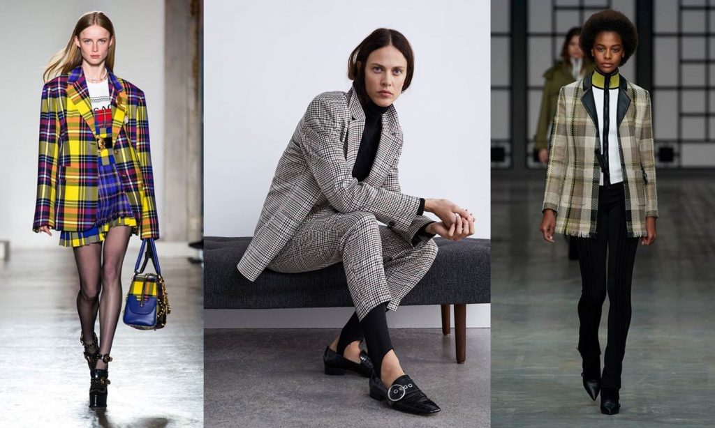 giacca donna a quadri