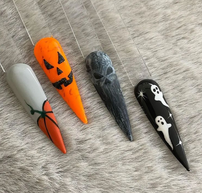 nail art per halloween