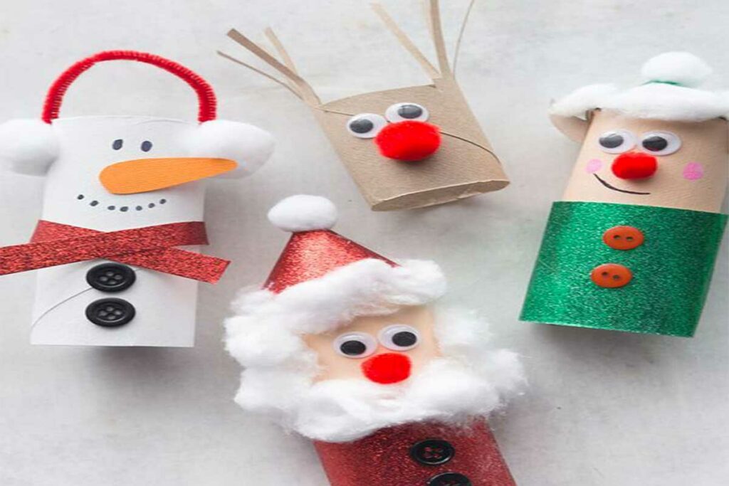 personaggi di Natale-con rotoli di carta igienica
