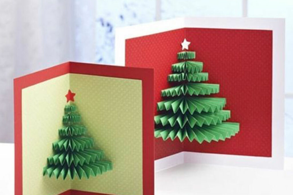 biglietto di natale albero 3d