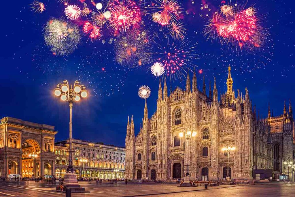 piazza duomo milano fuochi d'artificio