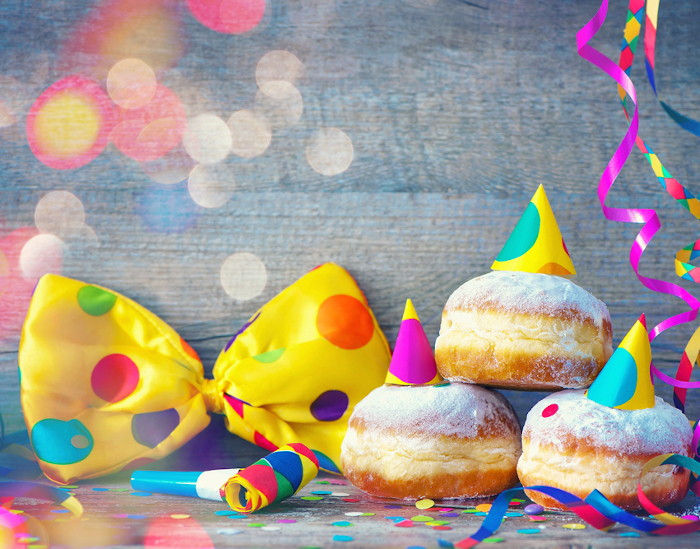 krapfen dolci per il menu di carnevale