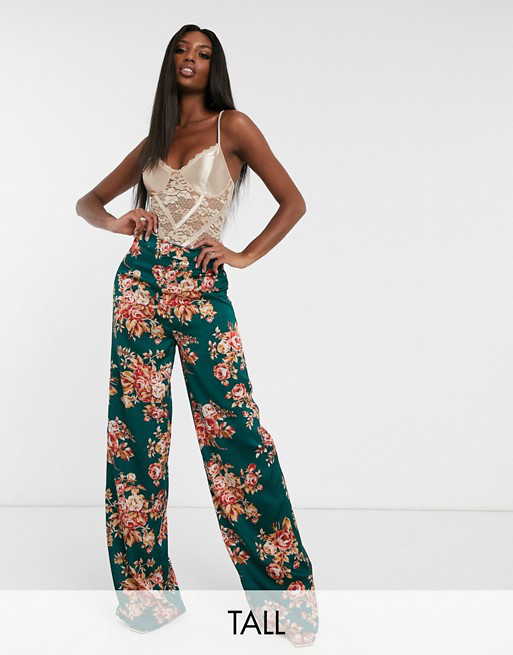 pantaloni a palazzo a fiori Asos