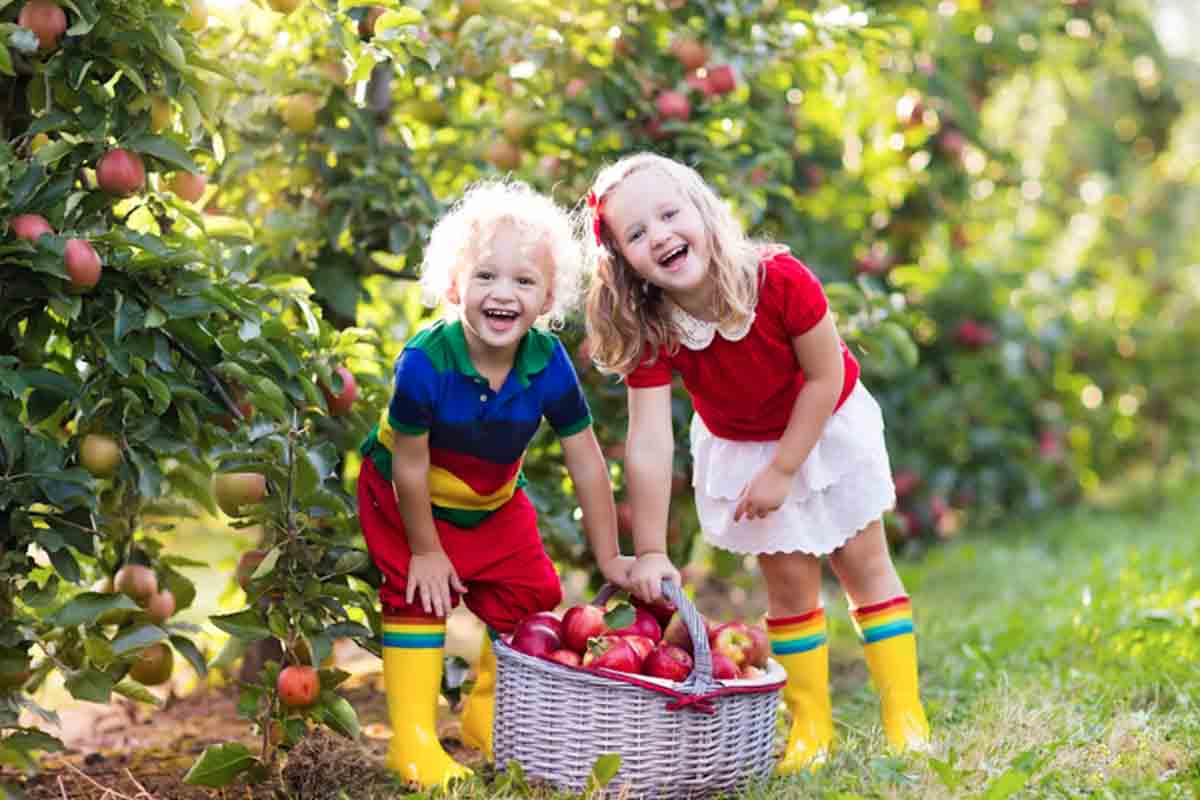 bambini in campagna