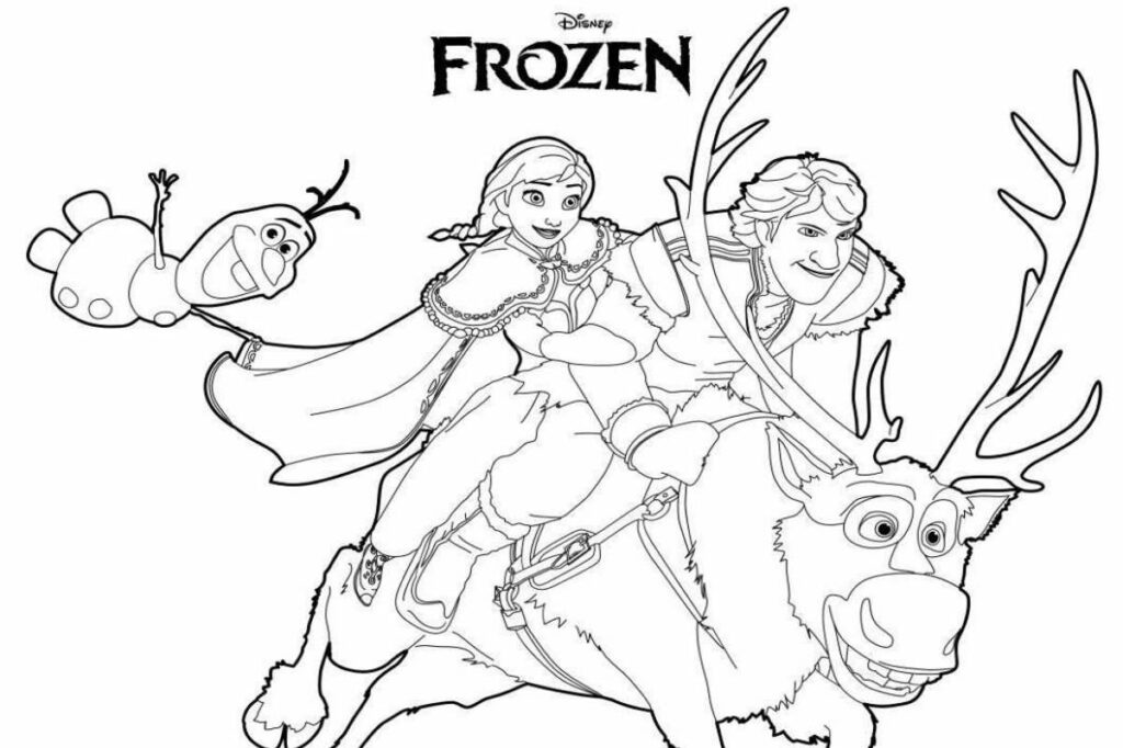 immagine frozen per bambini da colorare