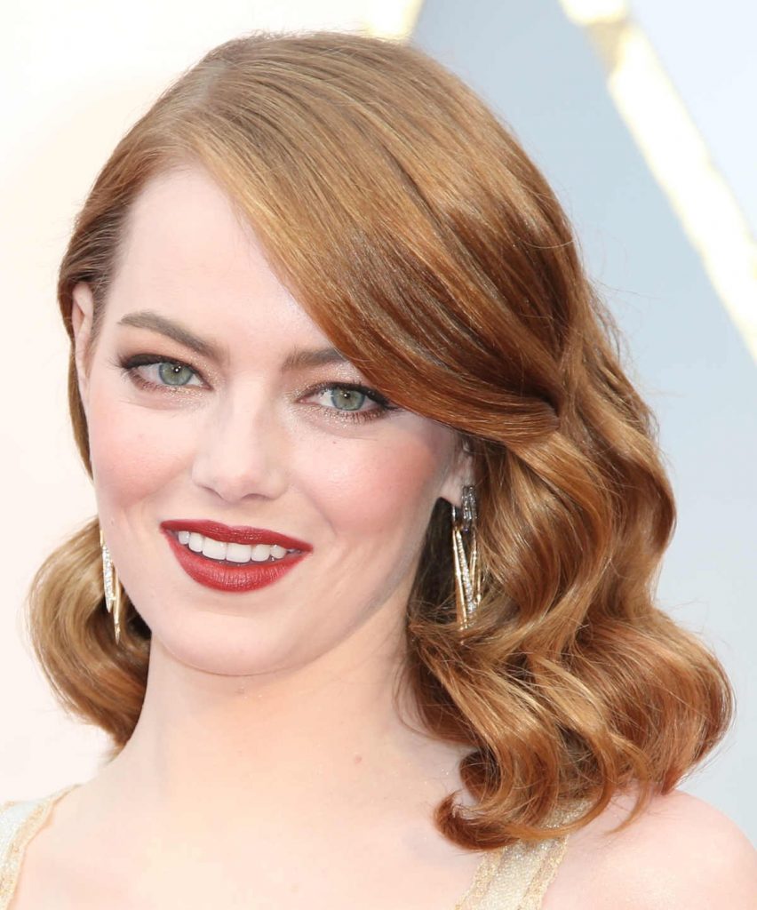 emma stone make up capelli rossi