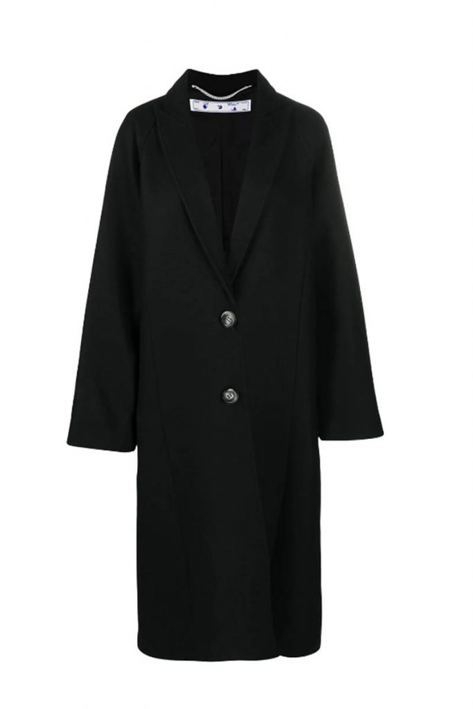 cappotto nero off-white